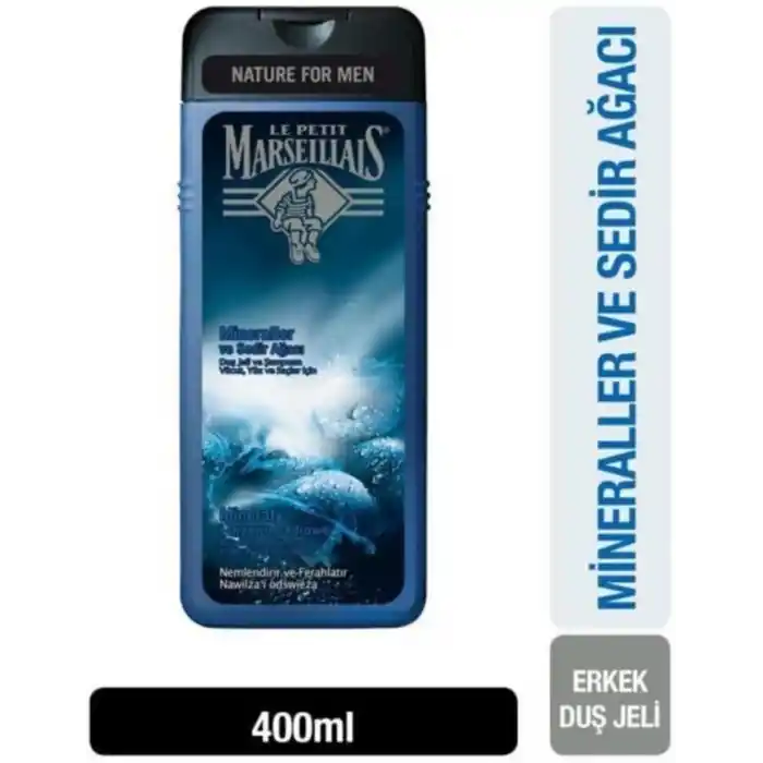 le petit marseillais duş jeli men serisi mineral ve sedir ağacı (400 ml)