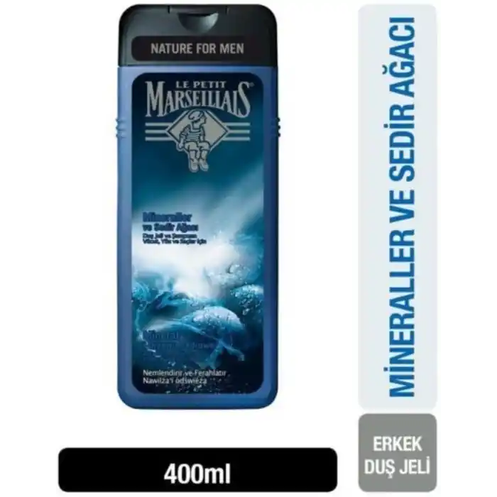 le petit marseillais duş jeli men serisi mineral ve sedir ağacı (400 ml)