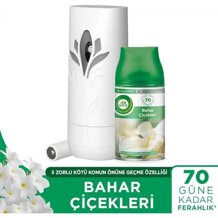 Air Wick Freshmatic Otomatik Sprey & Bahar Çiçekleri Yedek Sprey Oda Kokusu Kiti