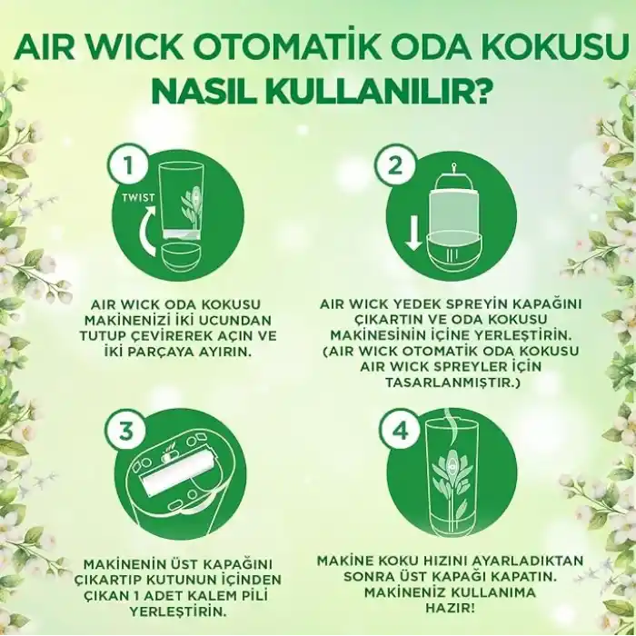 Air Wick Freshmatic Otomatik Sprey & Bahar Çiçekleri Yedek Sprey Oda Kokusu Kiti