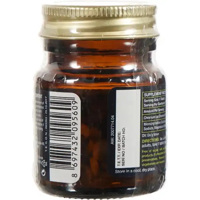 Nutraxin Vitals Chromum Picolinate 200 mcg 90 Tablet Takviye Edici Gıda