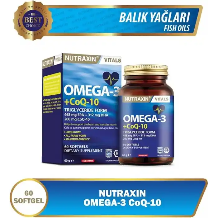 Nutraxin Omega 3 + CoQ-10 60 Soft Jel