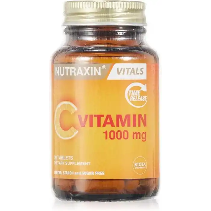 Nutraxin Vitals Vitamin C 1000 mcg 30 Tablet Takviye Edici Gıda
