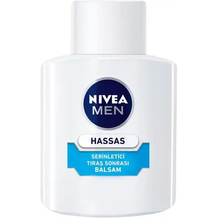 NIVEA Men Hassas Serinletici Tıraş Sonrası Balsam 100 ml, Hassas Ciltler, Alkolsüz Formül, Hızlı Emilir