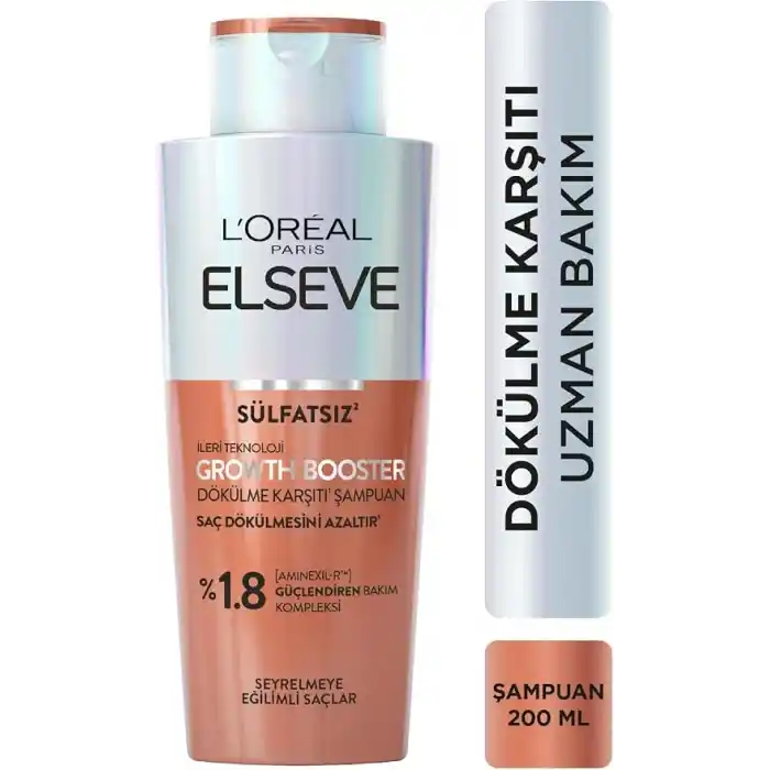 LOreal Paris ELSEVE Growth Booster Dökülme Karşıtı Saç Bakım Şampuanı 200ml