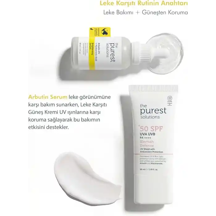 The Purest Solutions Lekeli Ciltler İçin Antioksidan Destekli Güneş Kremi, 50+ SPF UVA/UVB Blemish Defense, Antioxidant Protection
