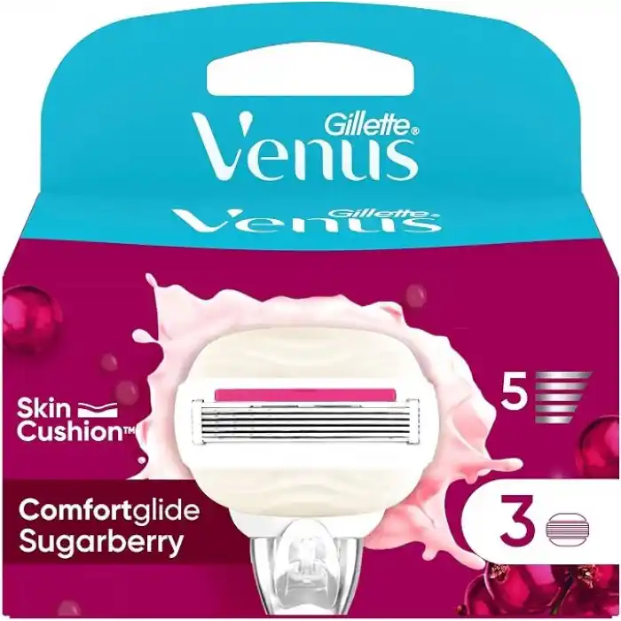 Gillette Venus ComfortGlide Sugarberry Kokulu Miami Kadın 3lü Yedek Bıçak