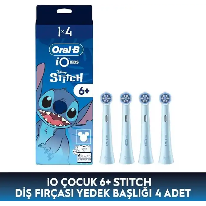 Oral-B iO Çocuk 6+ Stitch Diş Fırçası Yedek Başlığı 4 Adet