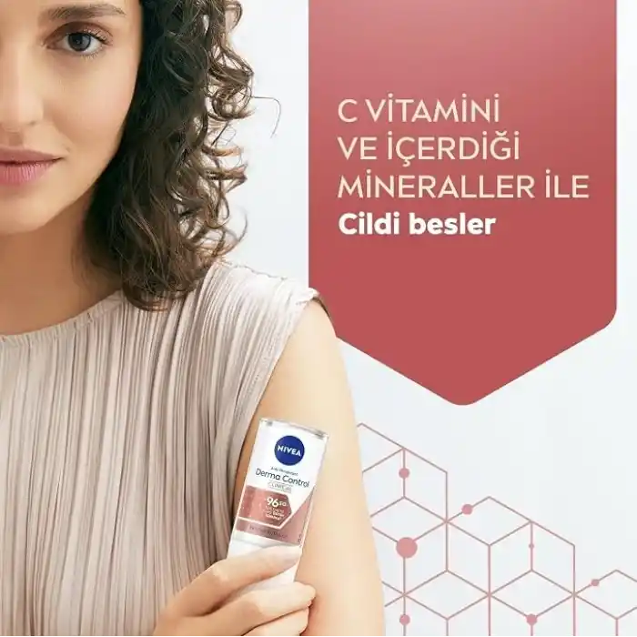 NIVEA Derma Control Clinical Kadın Roll-on deodorant 50 ml,96 saat üstün koruma,Anti-perspirant
