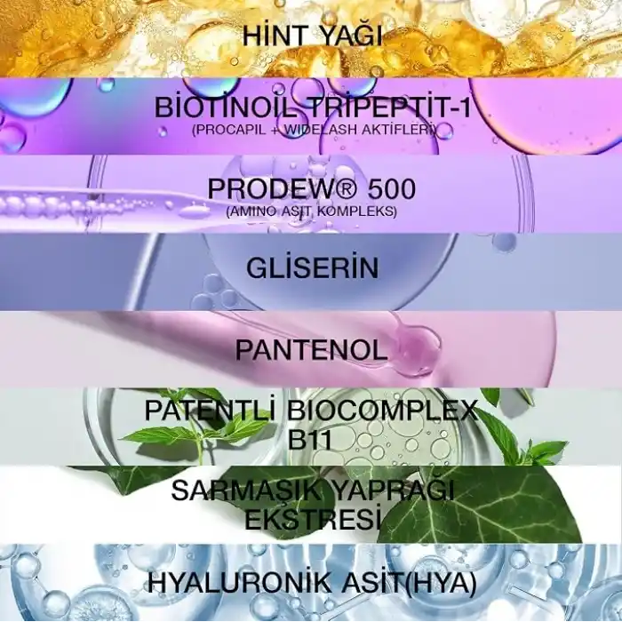 Bioxcin Kaş ve Kirpik Serumu – BioComplex B11, Hyaluronik Asit, Hint Yağı ve Peptit İçerikli – Gürleştirici ve Uzatıcı Etki – 10 ml