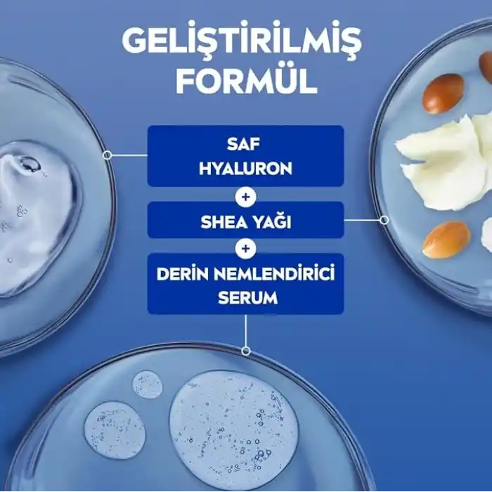 NIVEA Nemlendirici El ve Vücut Bakım Kremi Pürüzsüzleştirici 400 ml, Kuru Ciltler,48 Saat Yoğun Nemlendirme,Shea Yağı