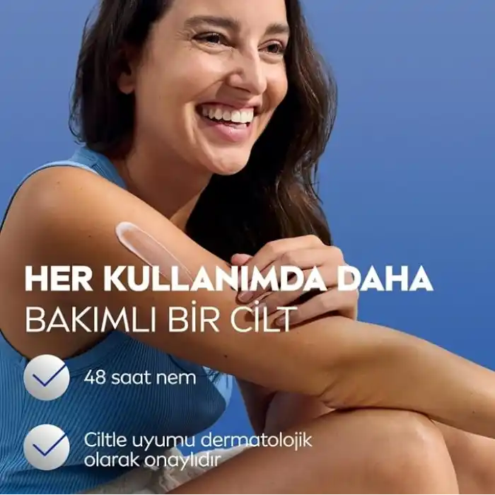 NIVEA Nemlendirici El ve Vücut Bakım Kremi Pürüzsüzleştirici 400 ml, Kuru Ciltler,48 Saat Yoğun Nemlendirme,Shea Yağı