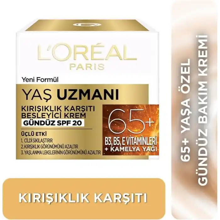 LOREAL PARIS Yaş Uzmanı 65+ Kırışıklık Karşıtı Besleyici Krem