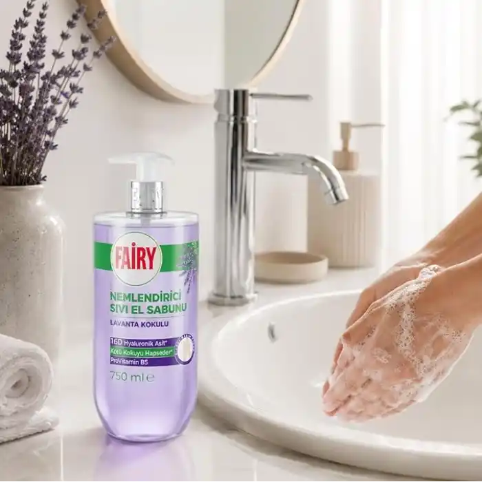 Fairy Nemlendirici Sıvı Sabun 750 ml | Lavanta | 16D Hyaluronik Asit, ProVitamin B5