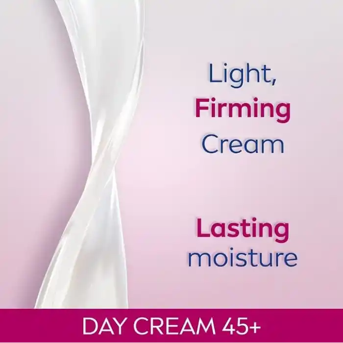 NIVEA Kırışıklık Karşıtı + Sıkılaştırıcı Krem Yaş 45+ (50 ml), Yaşa Özel Yüz Bakım Kremi, Kayısı Çekirdeği ve Shea Yağı ile Yoğun Cilt Bakım, UV Filtresi ile Güneş Koruması