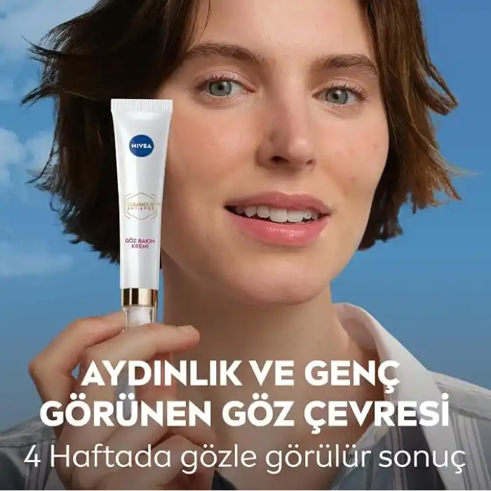 NIVEA Luminous630 Koyu Halka Karşıtı Göz Bakım Kremi 15 ml, Nemlendirici,Kafein,Thiamidol,Hyaluronik Asit