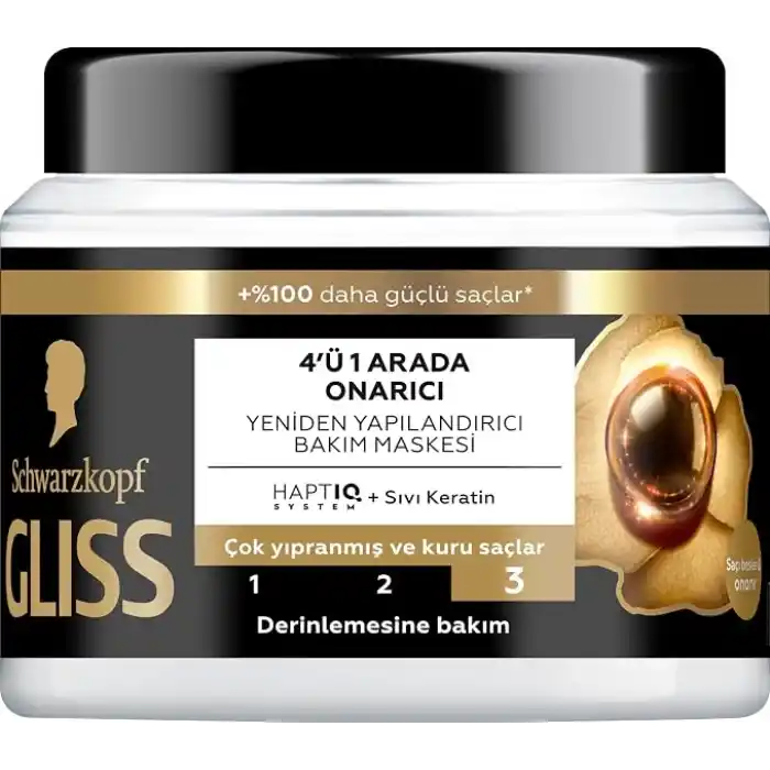 Gliss Ultimate Repair Saç Bakım Maskesi 400ml, Çok Yıpranmış ve Kuru Saçlar