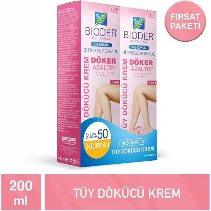 Bioder Tüy Dökücü Krem Bio-Epilation Kadınlar için 100 ml 2 Adet