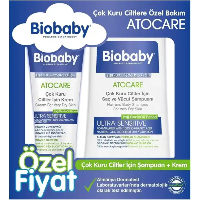 Biobaby Kuru Ve Atopik Ciltler İçin Şampuan Ve Krem
