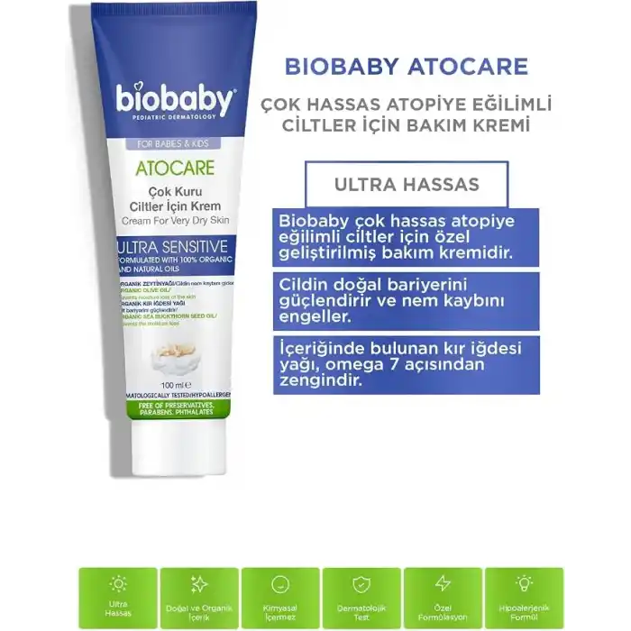 Biobaby Kuru Ve Atopik Ciltler İçin Şampuan Ve Krem