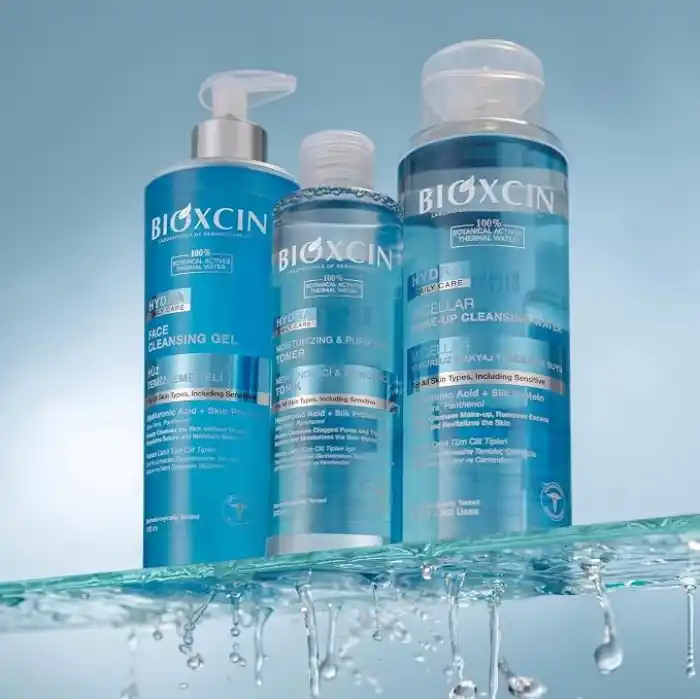 Bioxcin Hydra Yüz Temizleme Jeli – Hyalüronik Asitli, İpek Proteinli, Aloe Vera ve Pantenol İçerikli, Hassas Ciltler İçin, 500 ml