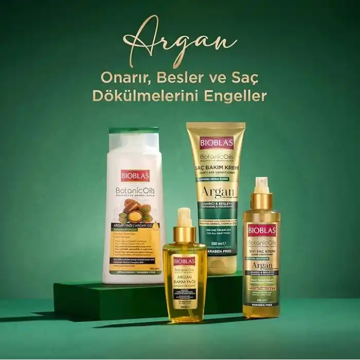 Bioblas Saç Dökülmesine Karşı Bakım Kremi – Argan Yağlı, Bitkisel Kompleks B19,%74 Bitkisel Serum, Onarıcı & Parlaklık Veren Saç Kremi, 250 ml
