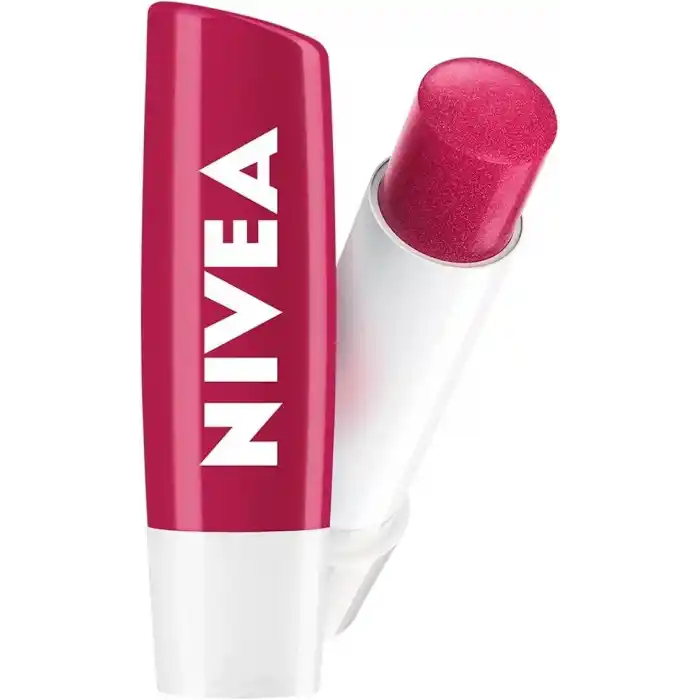 NIVEA Kiraz Dudak Bakım Kremi, 24 Saat Nem, Dudak Bakımı, Kiraz Kokusu, Hafif Kırmızı Işıltı (4,8gr)