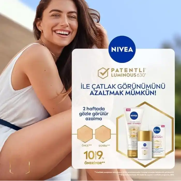 NIVEA Luminous630 Çatlak Karşıtı Vücut Yağ Serumu 100ml, Cilt Tonu Eşitleyici, 48 Saat Nemlendirici, Pürüzsüz Cilt Hissi
