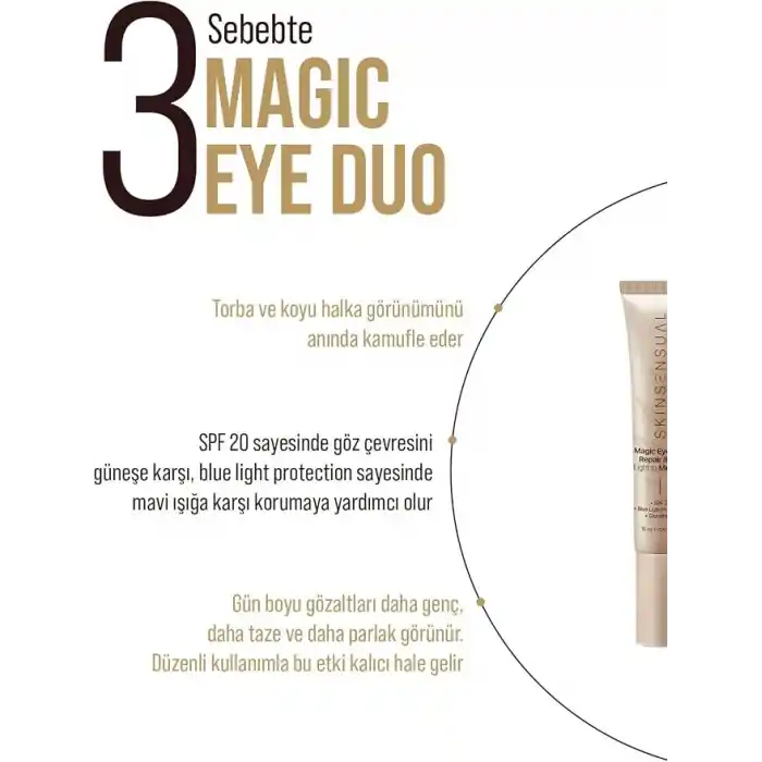 Skin Sensual Magic Eye Duo Repair & CC Göz Altı Kapatıcısı 15 ml | Onarıcı & Aydınlatıcı | Light to Medium