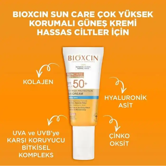 Bioxcin Hassas Ciltler İçin Çok Yüksek Korumalı Güneş Kremi 50 SPF 50 Ml