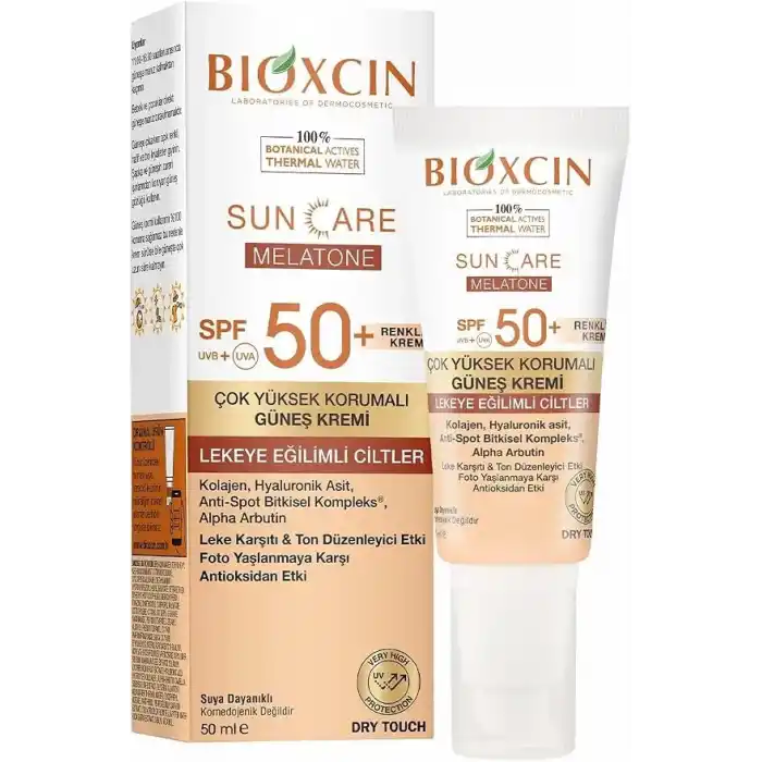 Bioxcin Sun Care Lekeye Eğilimli Ciltler İçin Çok Yüksek Korumalı Renkli Güneş Kremi 50 SPF - Leke Tinted 50 Ml