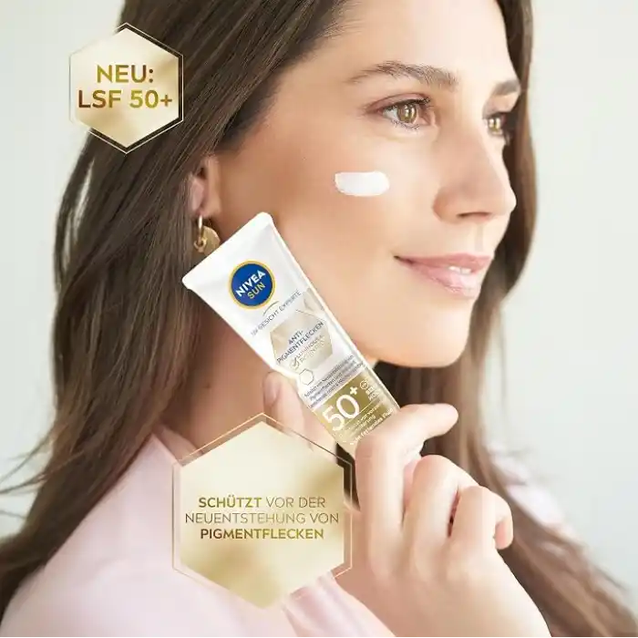 NIVEA Sun Luminous630 Leke Karşıtı Güneş Koruyucu Yüz Kremi 40 ml, SPF50, Hyalüronik Asit, E Vitamini, UVA/UVB