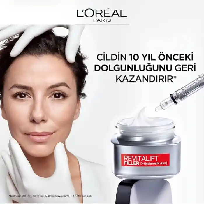LOreal Paris Revitalift Filler Yoğun Dolgunlaştırıcı Yaşlanma Karşıtı Gündüz Kremi