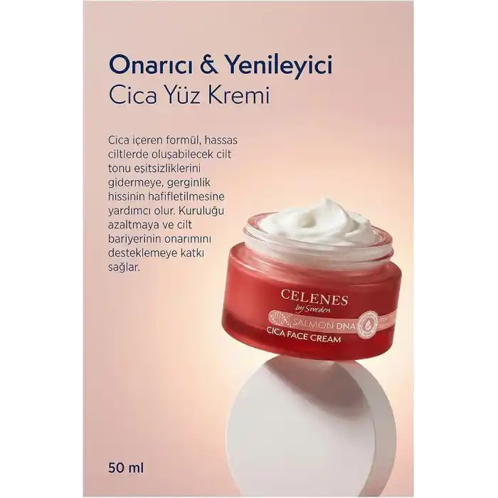 Celenes By Sweden Somon DNA PDRN Onarıcı & Yenileyici Cica Yüz Kremi, 50 ml