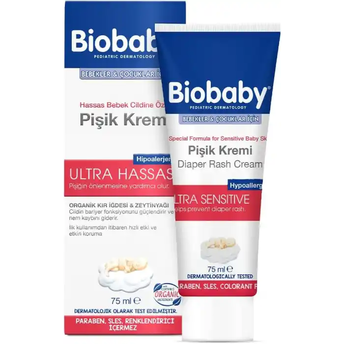 Biobaby Bebekler ve Çocuklar için Pişik Kremi (75 ml)