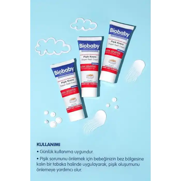 Biobaby Bebekler ve Çocuklar için Pişik Kremi (75 ml)