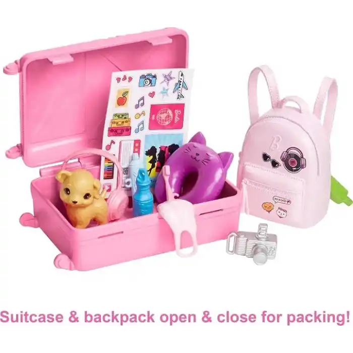 Barbie® Seyahatte Bebeği ve Aksesuarları