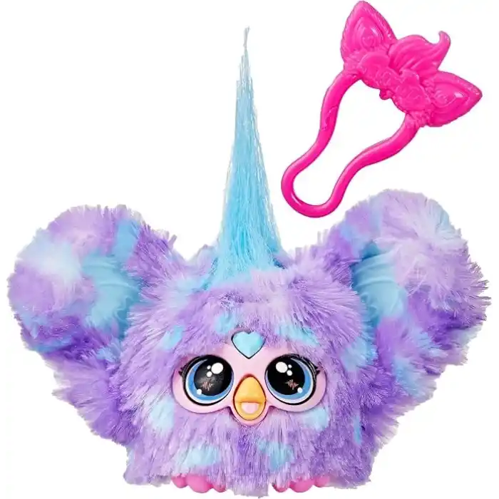 Furby Furblets Groo-Vee Mini Friend, 45+ Sounds & Music, Speaks Only Furbish, Electronic Plush Toys for 6 Year Olds & Up, Purple