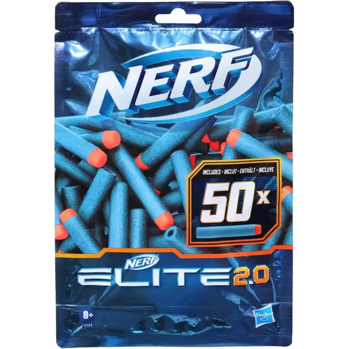 Nerf Elite 2.0 50 Dart Yedek Paketi, 50 Resmi Nerf Elite 2.0 Dart İçerir, Tüm Nerf Elite Atıcılarla Uyumludur