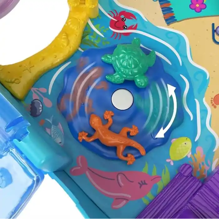 POLLY POCKET™ KARAVAN MACERASI™ Polly Pocket Karavan Macerası oyun seti, mikro bebekler, dönüştürülebilir karavan, evcil hayvanlar ve oyuncak araba JCC22