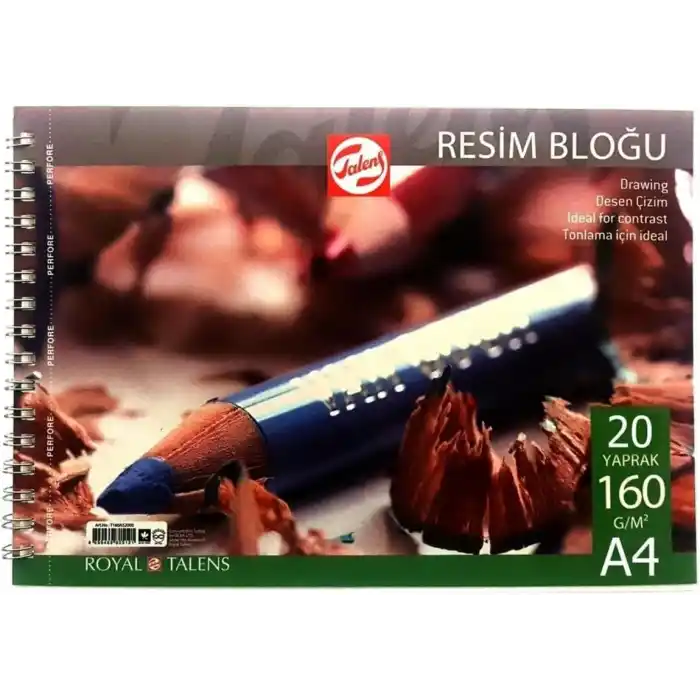 Talens Çizim Bloğu 160 Gr - A4 - 20 Yaprak Spiralli