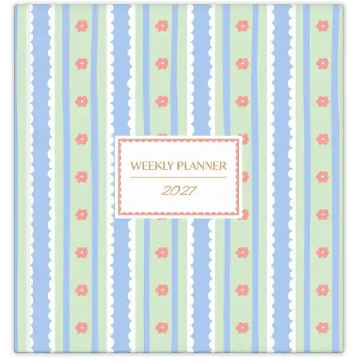 Matt Notebook 2027 Yılı Kare Haftalık Ajanda 15x15 cm Çiçekler
