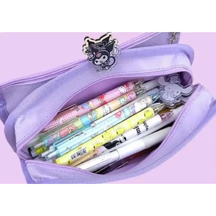 Sanrio My Melody Pembe Yüksek Kapasiteli Çok Gözlü Kalemlik Kalem Kutusu