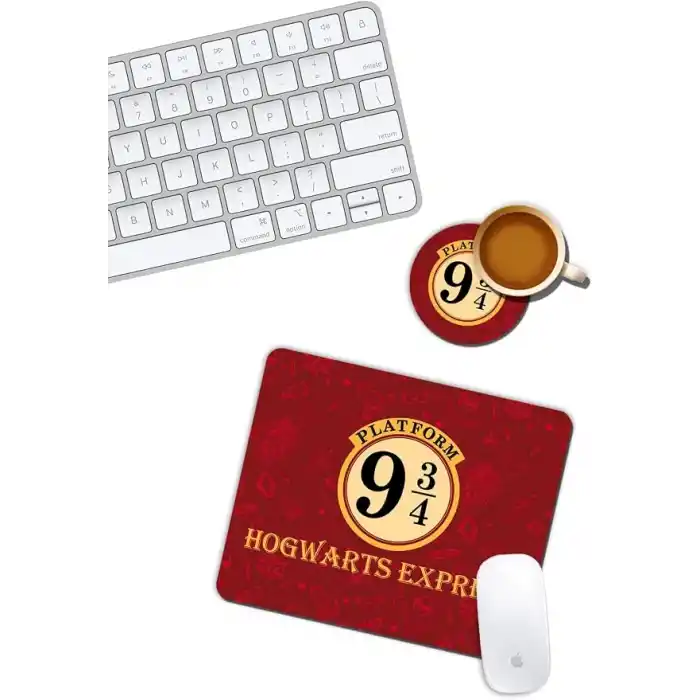 Harry Potter Hogwarts Mouse Pad ve Bardak Altlığı Set