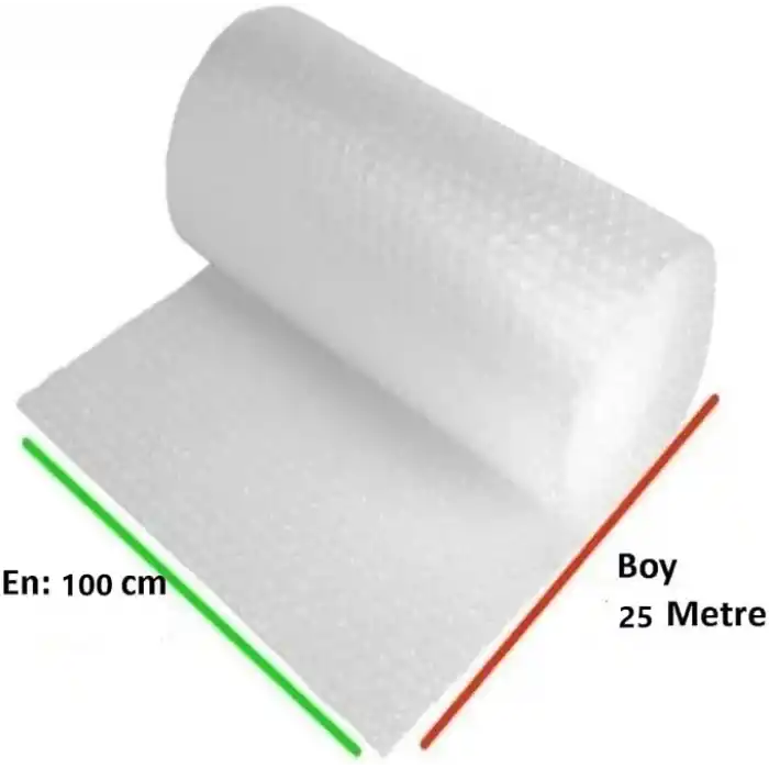 Balonlu Naylon 100cm X 25Mt (En: 100 cm, Boy: 25mt.) Üç Katlı Eşya Koruma Ambalajı, Pat Pat