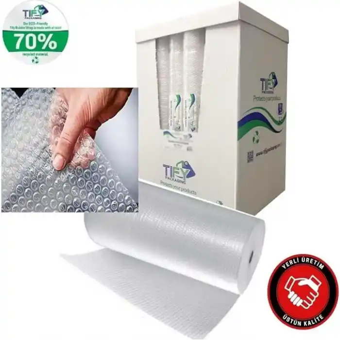 Balonlu Naylon 100cm X 25Mt (En: 100 cm, Boy: 25mt.) Üç Katlı Eşya Koruma Ambalajı, Pat Pat