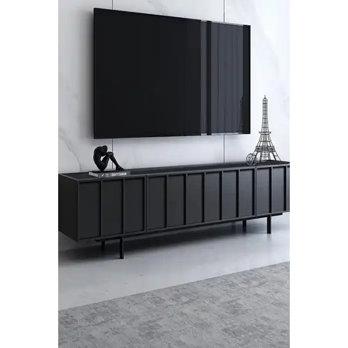 Mat Siyah Yapışkanlı Kaplama Folyosu 61 CM X 1 MT