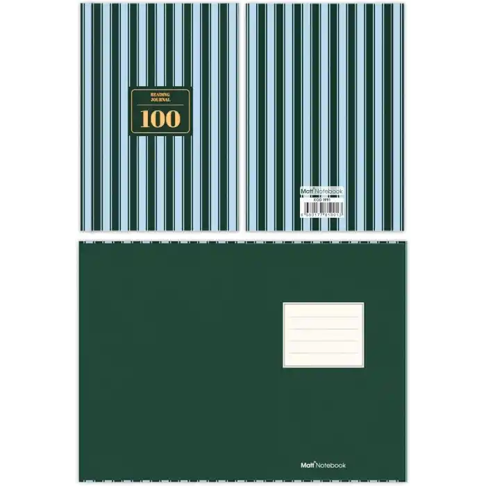 Matt Notebook Kitap Okuma Günlüğü Reading Journal Yeşil