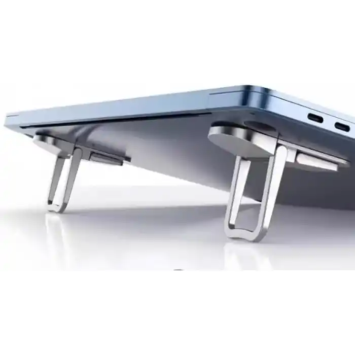 2li Paket Ayarlanabilir Laptop Standı - 2 Kademeli Ergonomik Yükseltici, Katlanabilir Taşınabilir Notebook Tutucu, Kaymaz Silikon Pedli Hafif Dizüstü Bilgisayar Standı