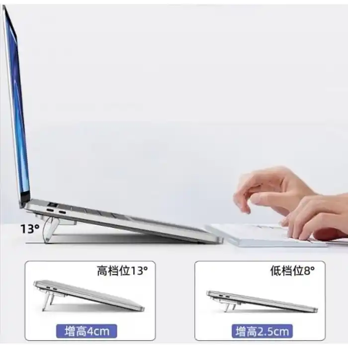 2li Paket Ayarlanabilir Laptop Standı - 2 Kademeli Ergonomik Yükseltici, Katlanabilir Taşınabilir Notebook Tutucu, Kaymaz Silikon Pedli Hafif Dizüstü Bilgisayar Standı
